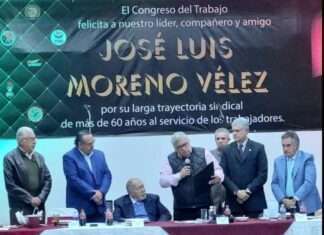 Merecido Reconocimiento a José Luis Moreno, por su Trayectoria Sindical de 60 Años.