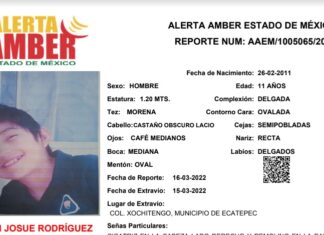 Activan cédula Alerta Amber por Alan Josué Rodríguez Padilla