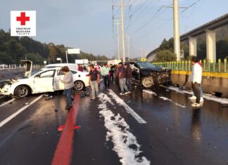 Se Registra Choque Múltiple en la México Toluca, 29 Vehículos Involucrados